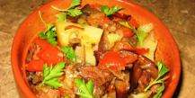 Recipe for lamb chanakha with eggplants